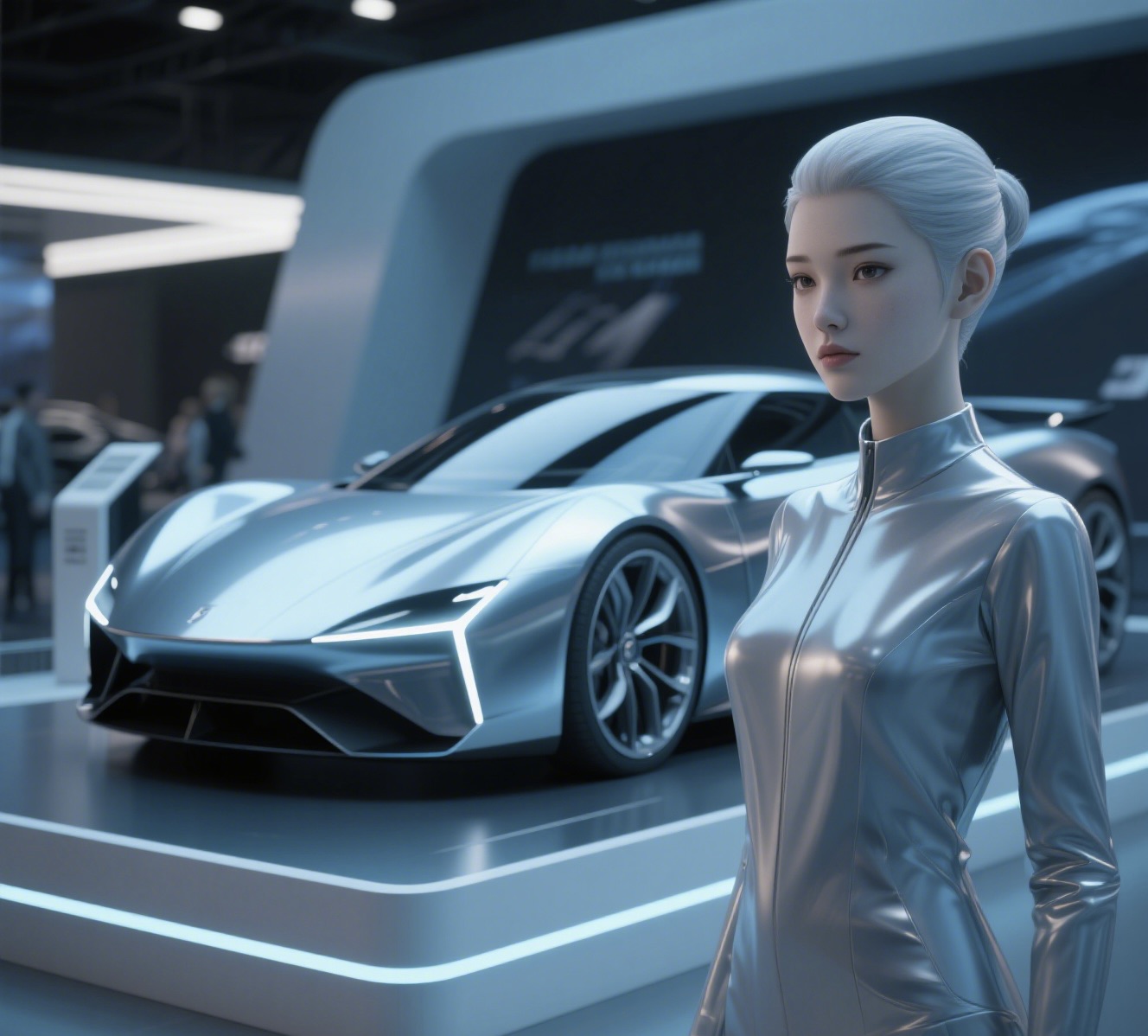 3D 线框车型资产多机位预览